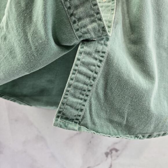 Vintage Shirt Womens Medium Green Tank Snap Sleeveless Shirt 90s Seafoam Muscle - Picture 11 of 12